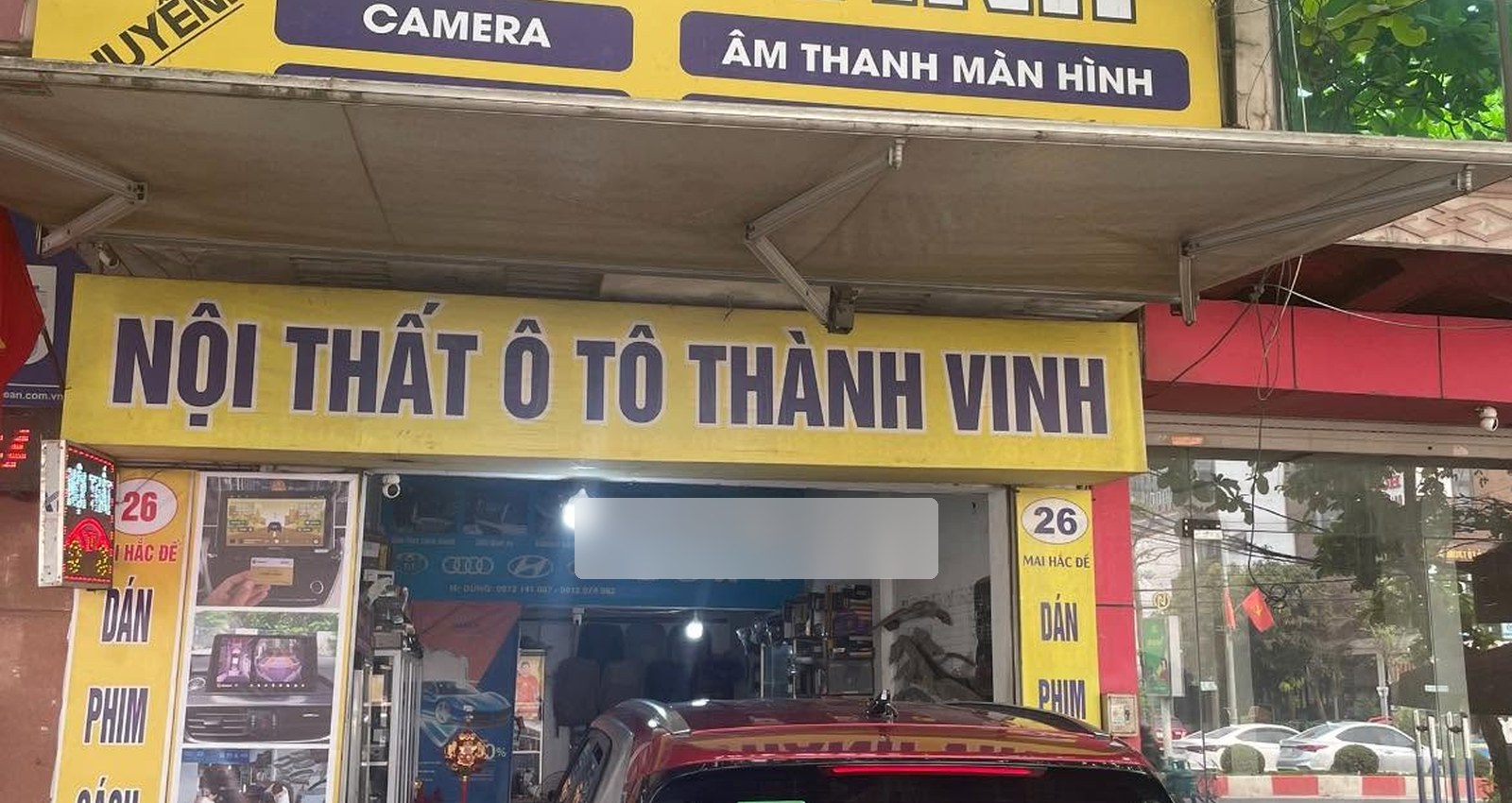 Mặt tiền gara Thành Vinh